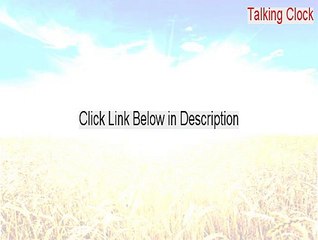Talking Clock Crack - Instant Download 2015
