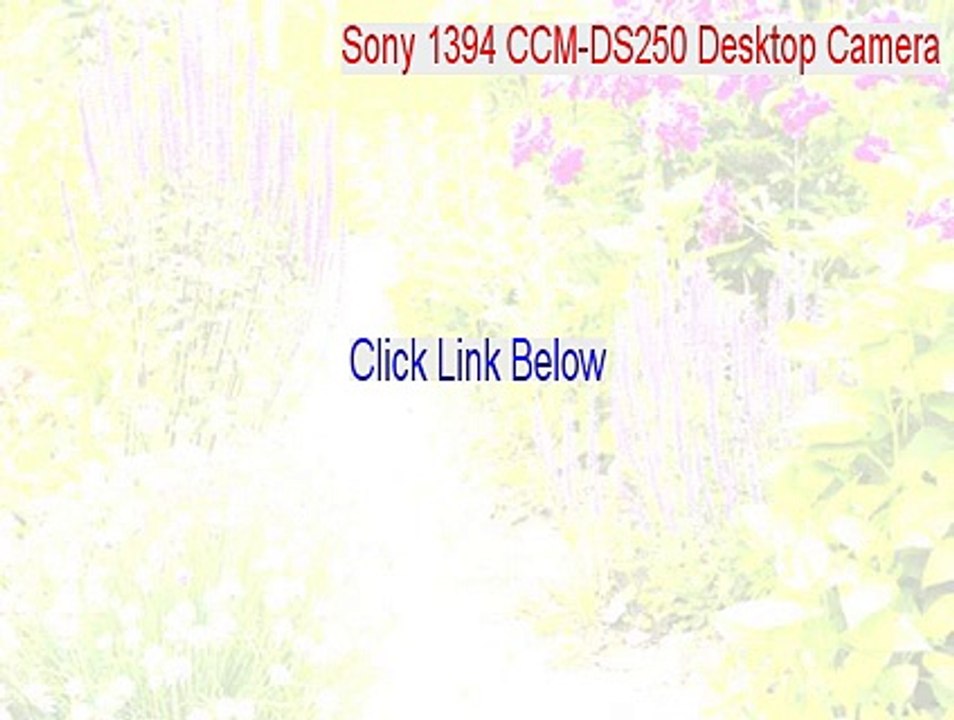 Sony 1394 CCM-DS250 Desktop Camera Key Gen (Free Download 2015)
