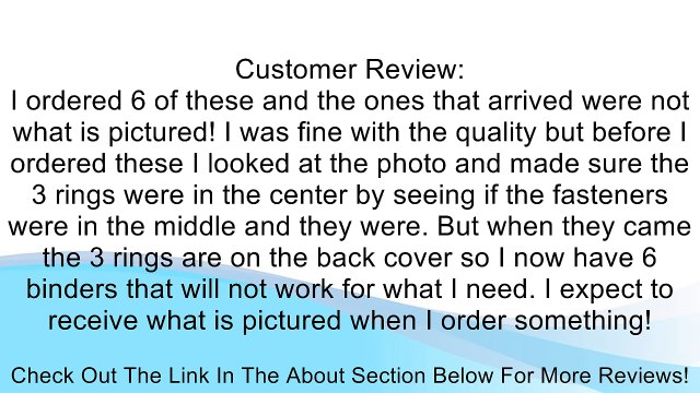 Wilson Jones Round Ring Binder, 368, Basic, 1/2 Inch, Black (W368-13NB) Review