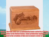 Wood Cremation Urn (Wooden Urns) - Natural Cherry Boat Fishing