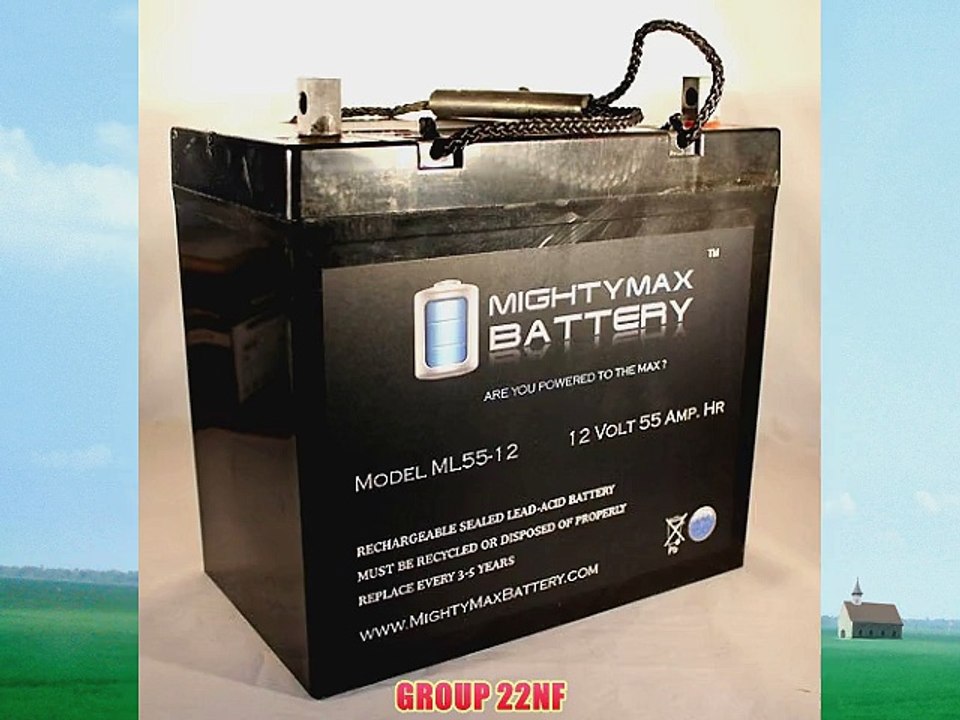 12V 55Ah SLA AGM Replacement Battery for EVX12520 CA12550 AP12-55G-R - Mighty Max Battery brand