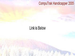 CompuTrak Handicapper 2005 Serial (CompuTrak Handicapper 2005 2015)