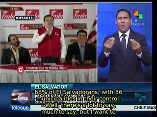 El Salvador: FMLN claims electoral wins in 86 towns with 68% of nation