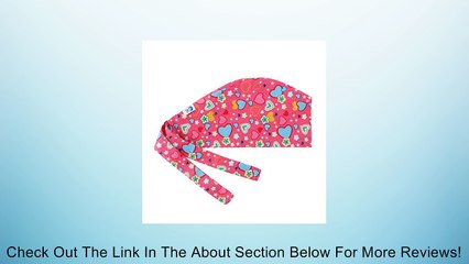 GUOER Women's Surgical Scrub Hat Printed Love Heart Pink Review
