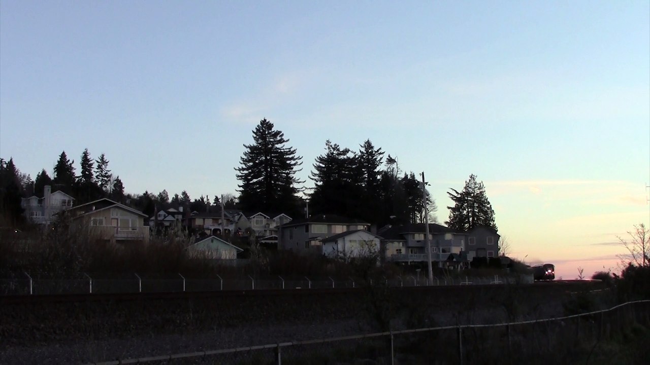 Amtrak 116 Leads Empire Builder #8 at Mukilteo, WA