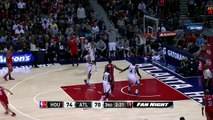 Josh Smith Hushes Crowd - Rockets vs Hawks - March 3, 2015 - NBA Season 2014-15