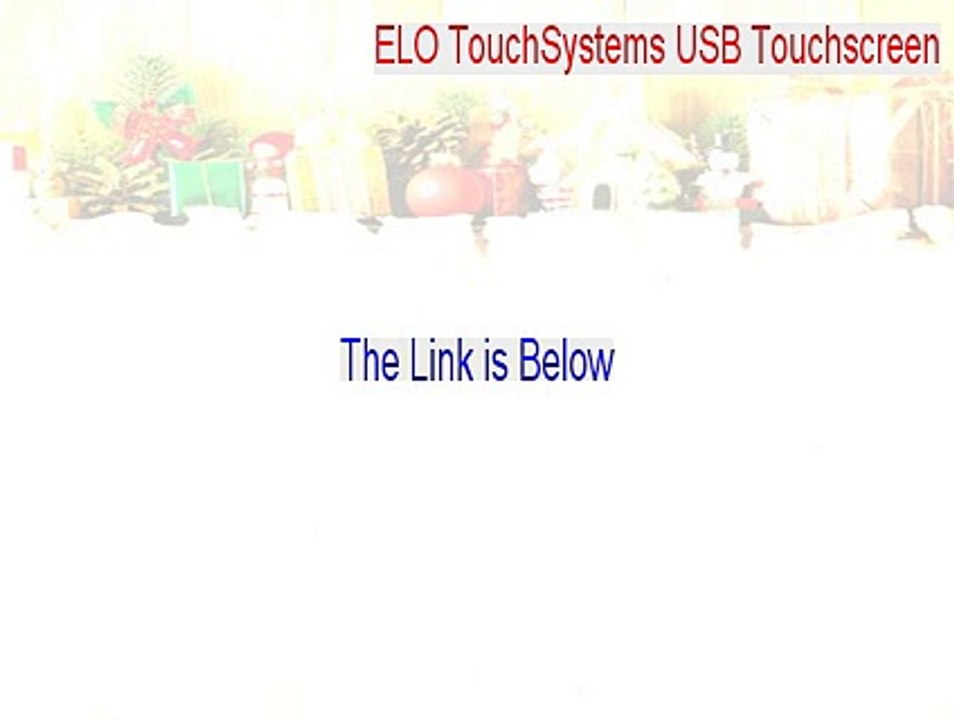 ELO TouchSystems USB Touchscreen Keygen - Download Here