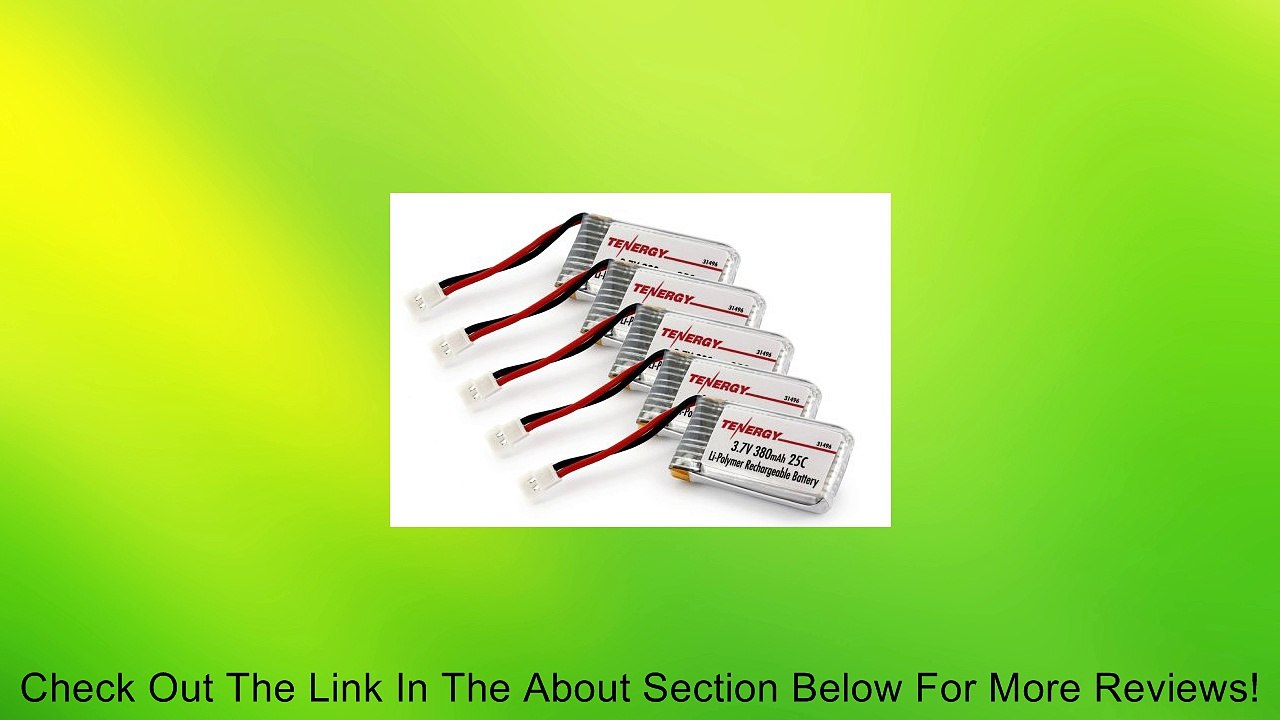 Combo: 5pcs of Tenergy 3.7V 380mAh LiPO Battery for Hubsan X4 (H107C, H107D, H107L) 4 Channel 2.4GHz RC QuadCopter Review