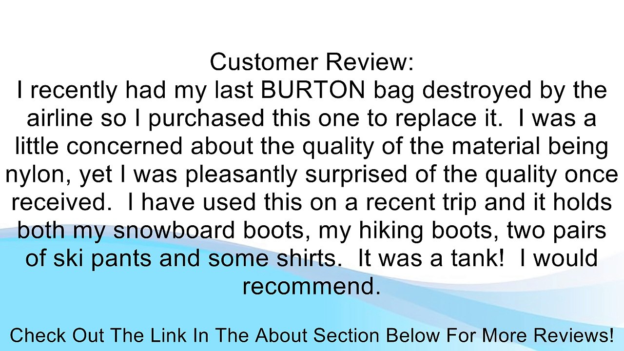 Dakine Tour Snowboard Bag (Northwood, 16 x 6 x 65-Inch) Review