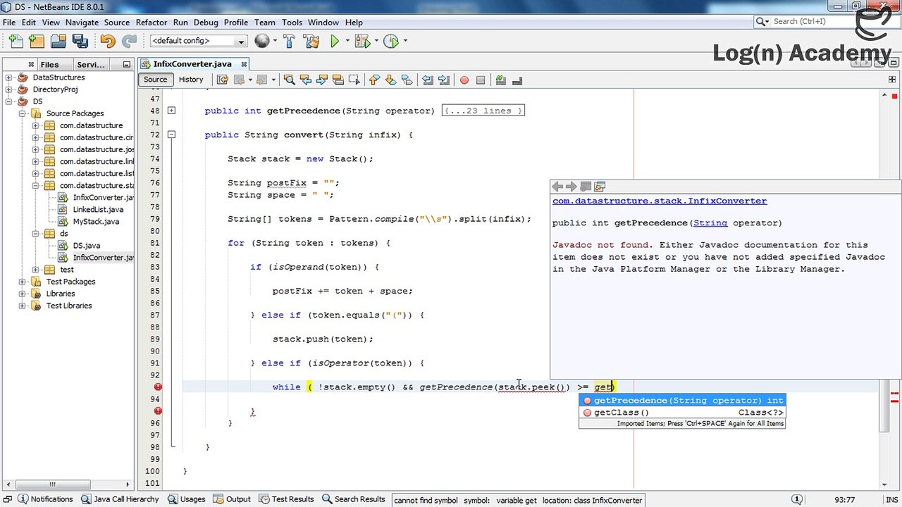 19. Data Structure and Implementation- Infix to Postfix Implementations - Part 2
