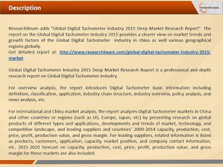 Global Digital Tachometer Industry 2015 Market Research Report on Trends and Forecast