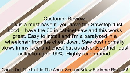 SawStop TSA-ODC Over-Arm Dust Collection Assembly Review