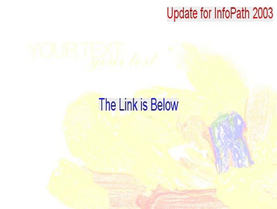 Update for InfoPath 2003 (KB920103) Crack [Download Now]