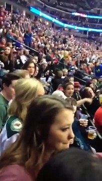 Bagarre générale : un Fan ivre des AVS frappe une fan des Wild - match Wild VS Avs