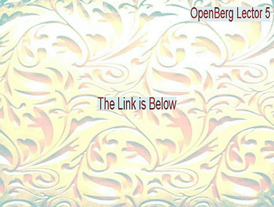 OpenBerg Lector 5 Keygen (Legit Download 2015)