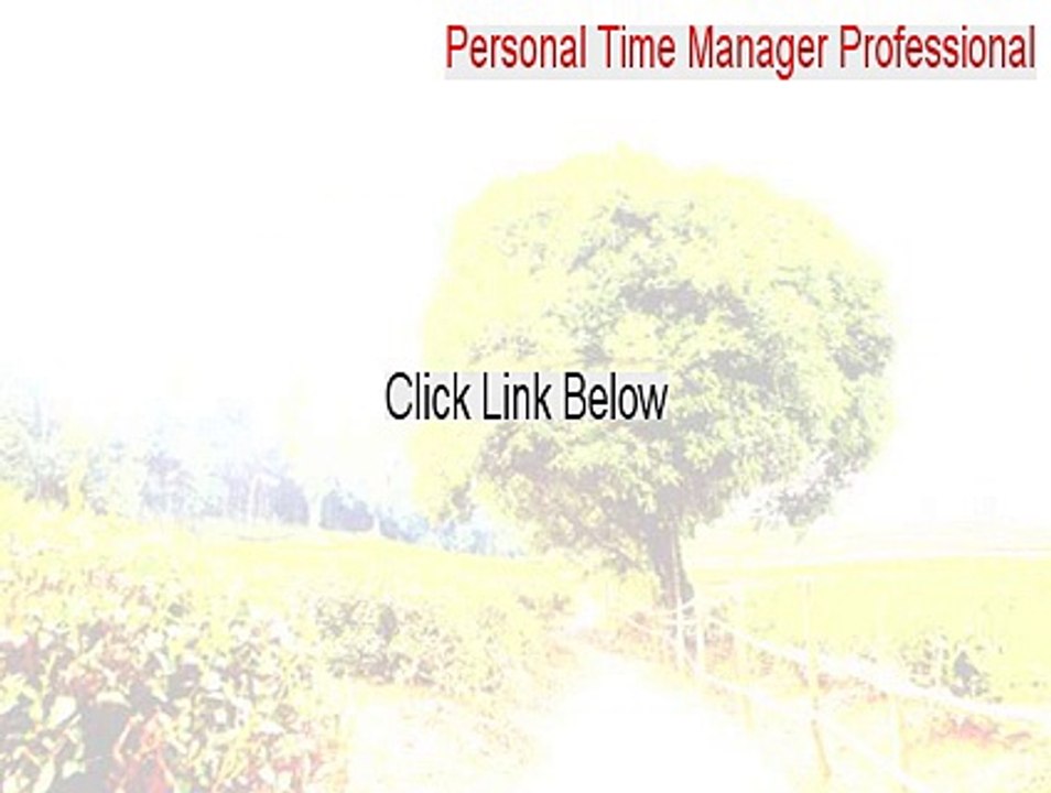Personal Time Manager Professional Full Download (Instant Download)