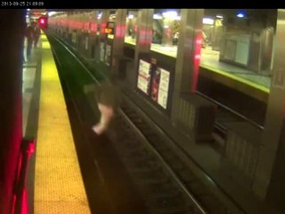 Man Rescued After Falling on Subway Track