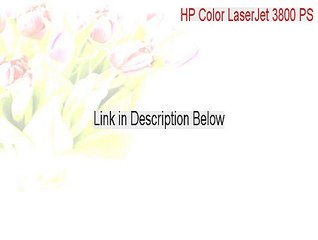 HP Color LaserJet 3800 PS Download Free [Download Now 2015]