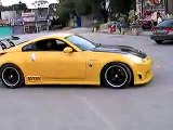 Nissan 350Z, Rx7, 350z's charger and mustang showed some stunts