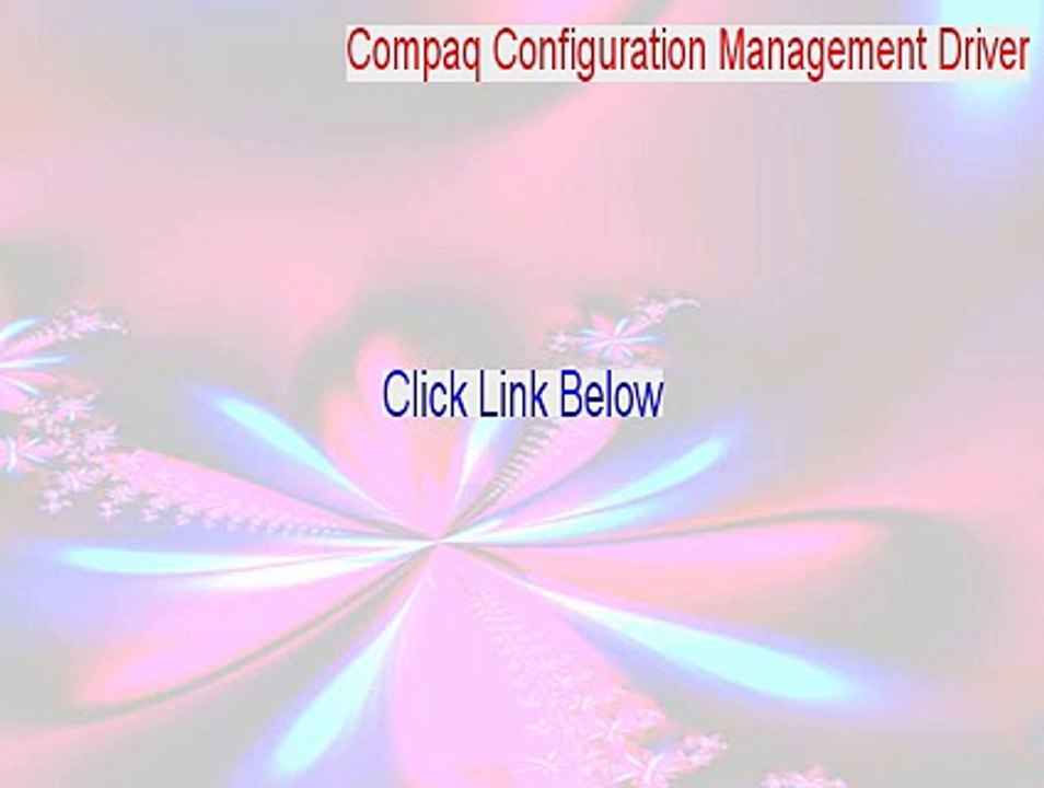 Compaq Configuration Management Driver/VP Serial (Free Download)