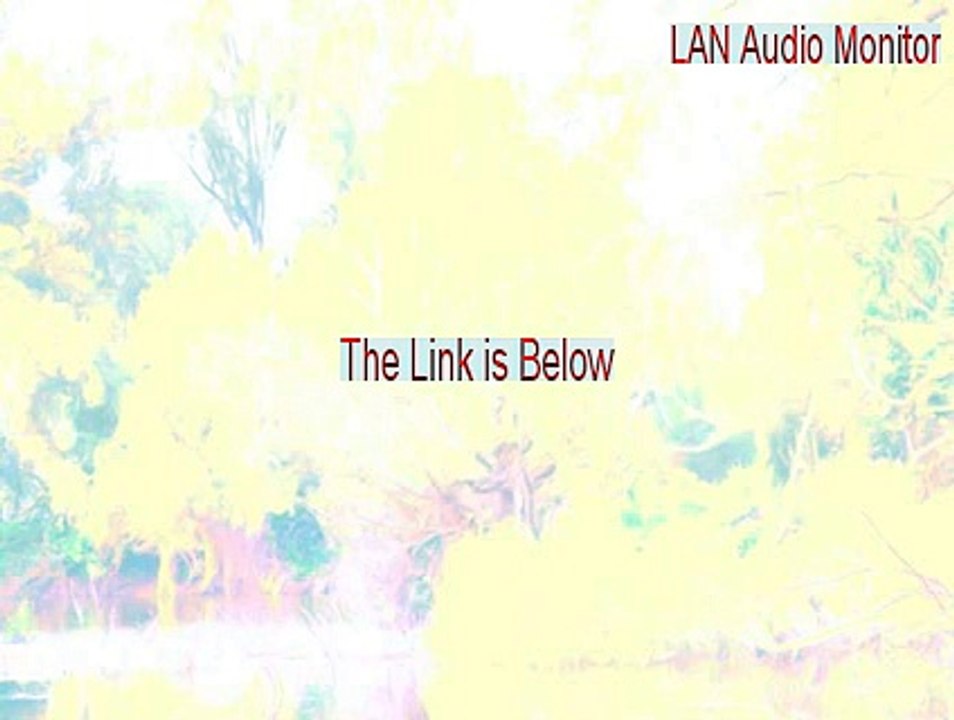LAN Audio Monitor Crack - Free Download (2015)