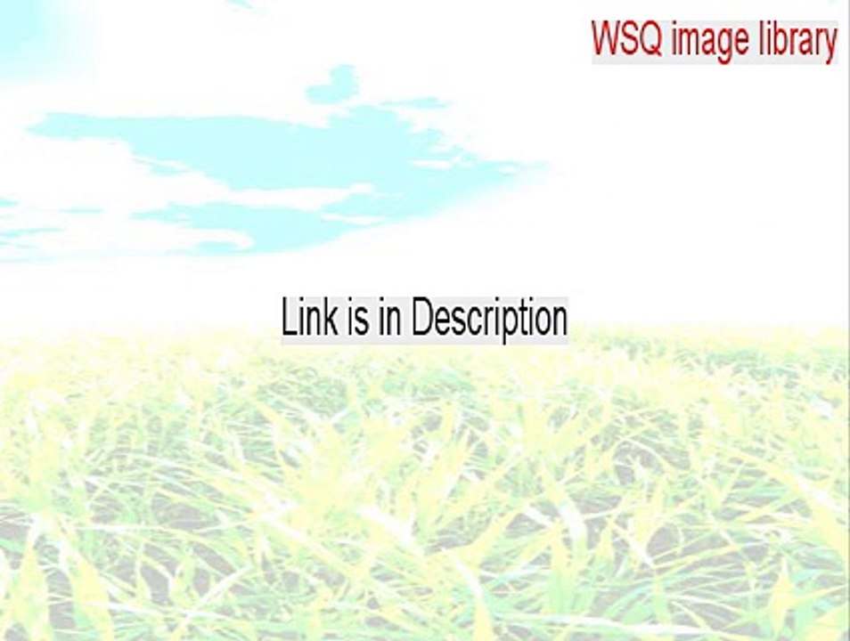 WSQ image library (for fingerprints) Full (Legit Download 2015)