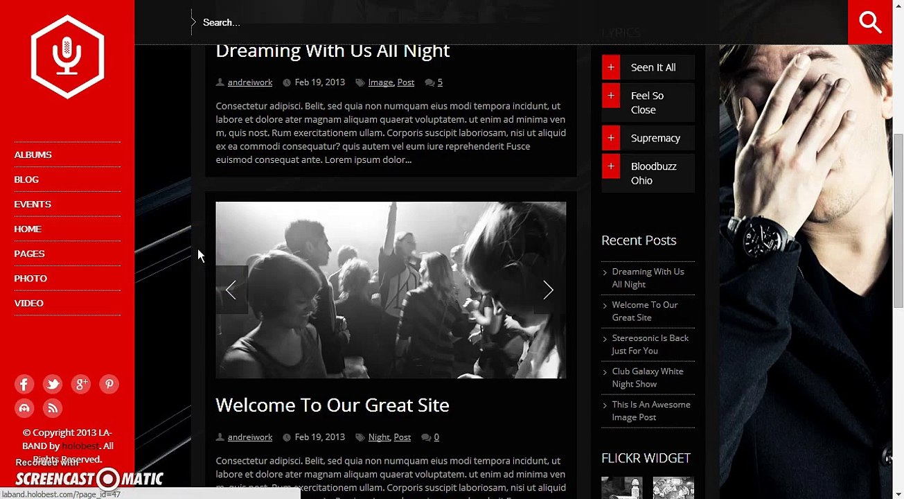 LA-BAND WordPress Theme | LA-BAND Theme Download
