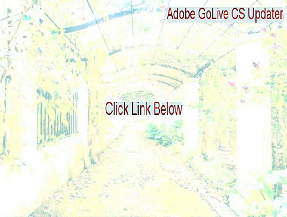 Adobe GoLive CS Updater Full - Instant Download