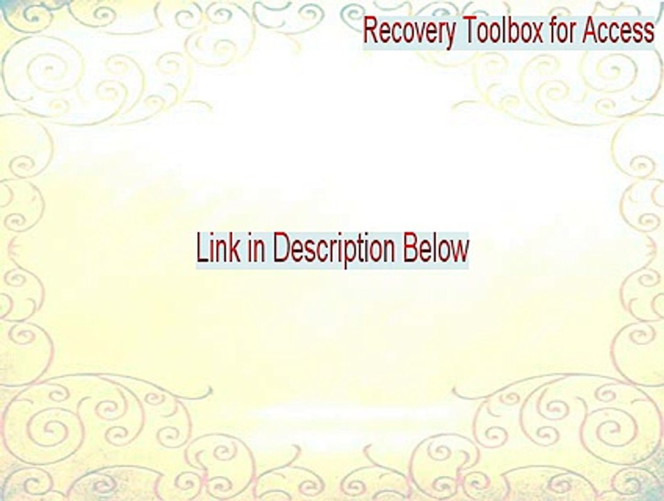 Recovery Toolbox for Access Download [Legit Download 2015]