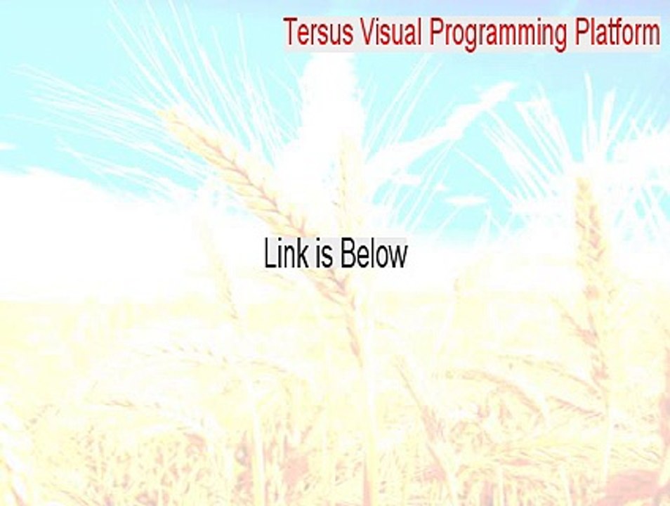 Tersus Visual Programming Platform Free Download - Download Now (2015)