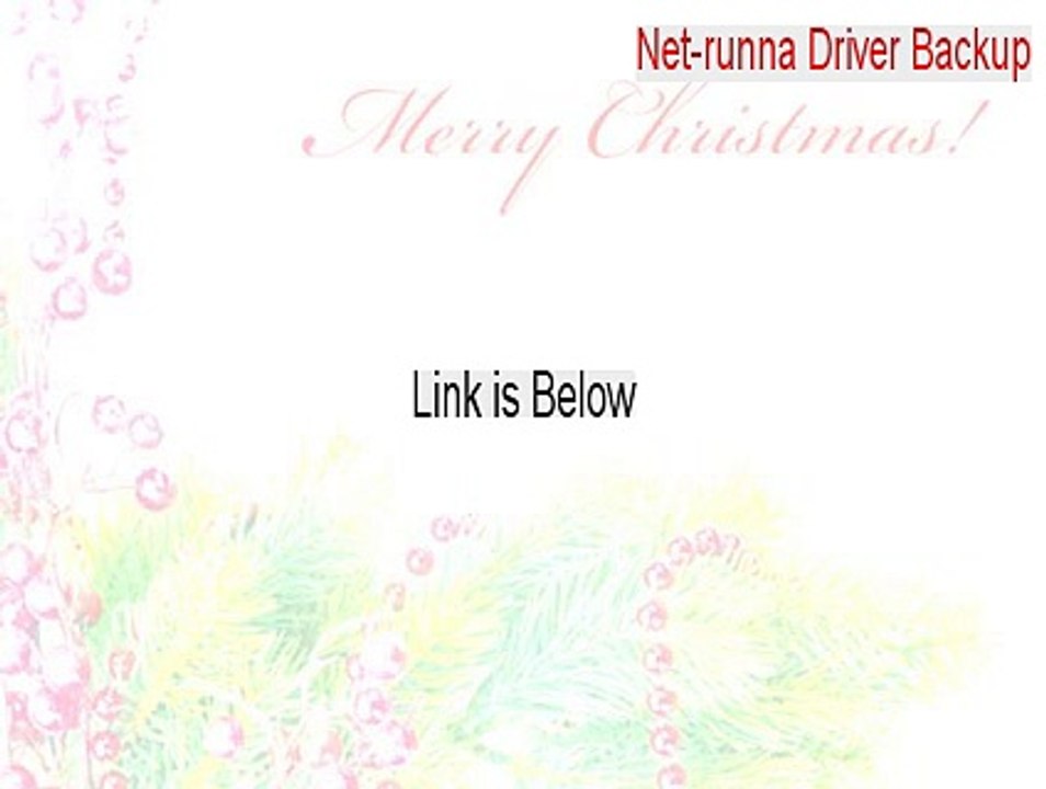 Net-runna Driver Backup Download Free [Instant Download 2015]