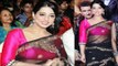 Sexy Mahi Gill In Tight Pink Blouse & Transparent Saree