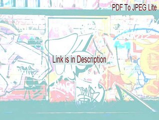 PDF To JPEG Lite Download Free [Download Now]