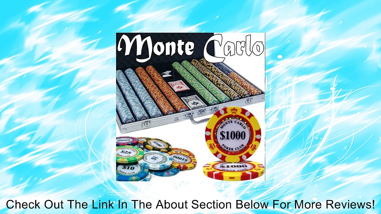 1000 Ct Monte Carlo 3-Tone Poker Chip Set w/ Aluminum Case 14 Gram Chips by Brybelly Review