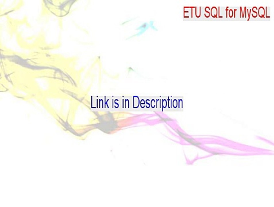 ETU SQL for MySQL Serial [Download Here 2015]