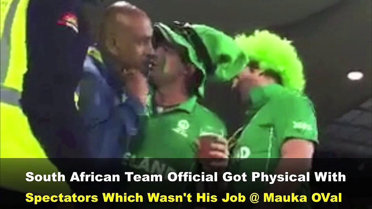 South Africa Team Official Got Physical With Ireland Spectators During a World Cup 2015 Match