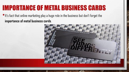 Metal business card is important than online marketing