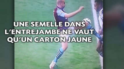 Une semelle dans l'entrejambe ne vaut qu'un carton jaune en Premier League