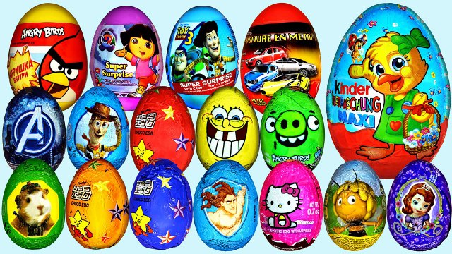 SURPRISE EGGS PEPPA PIG MICKEY MOUSE MINNIE MOUSE FROZEN PRINCESS PLAY DOH EGGS KINDER EGG