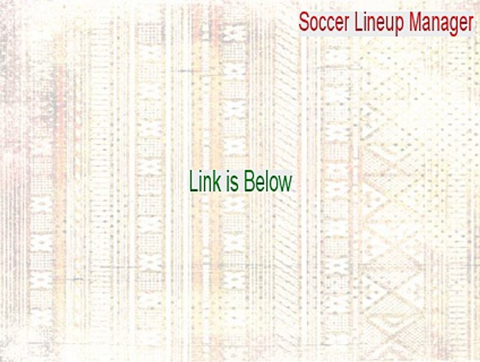 Soccer Lineup Manager Download Free (Instant Download 2015)