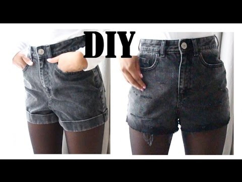 DIY ✂ Short en jeans effet déchiré / troué