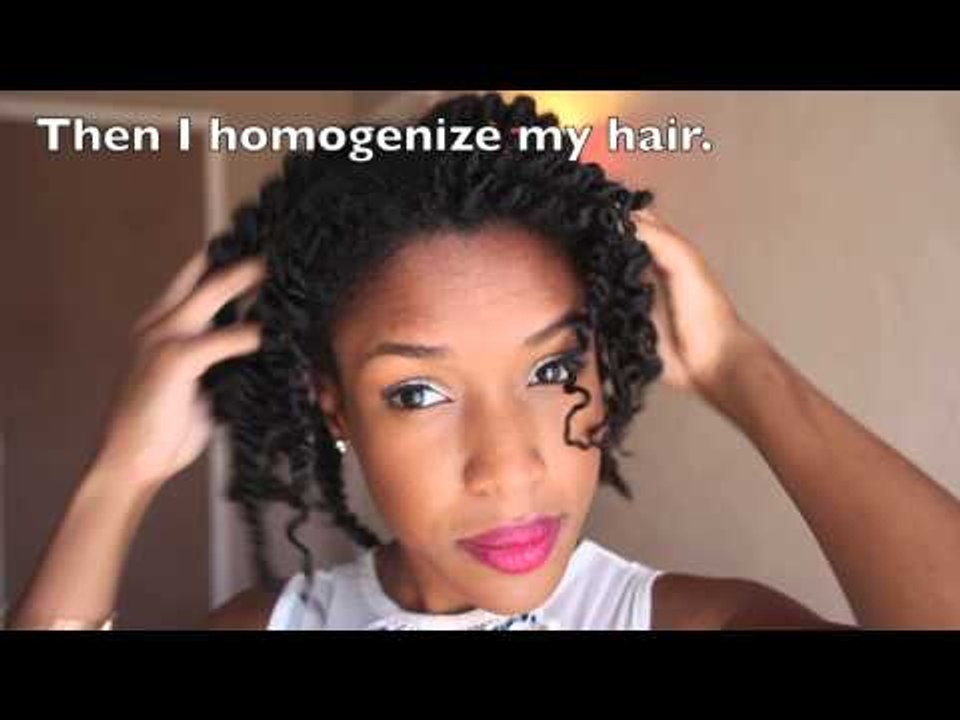 Twists out w/t Karen's Body Beautiful leave-in + almond hair butter (beurre d'amande) Aroma-zone