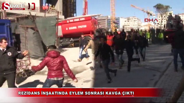 Mecidiyeköy'de rezidans inşaatında kavga
