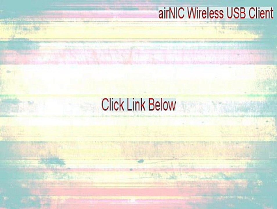 airNIC Wireless USB Client Free Download [Download Now]