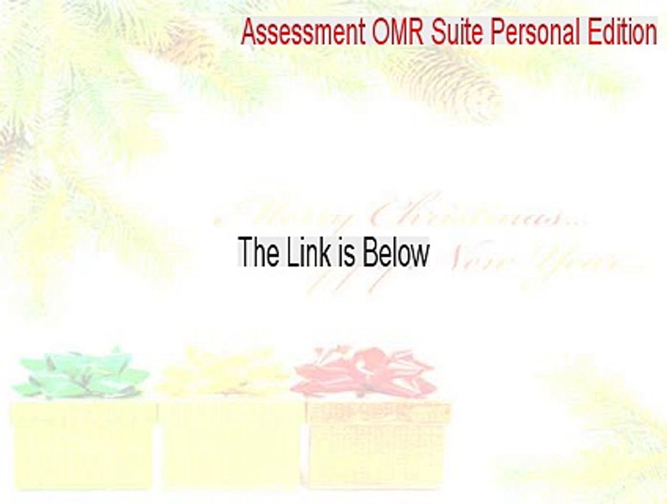 Assessment OMR Suite Personal Edition Full - Free Download [2015]
