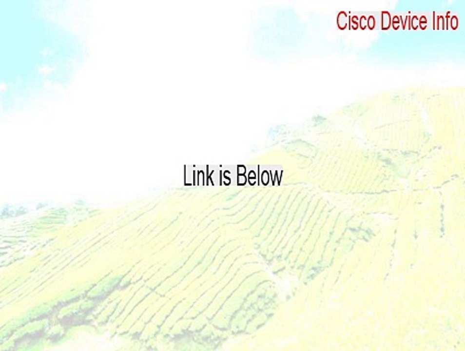 Cisco Device Info Crack - Instant Download [2015]