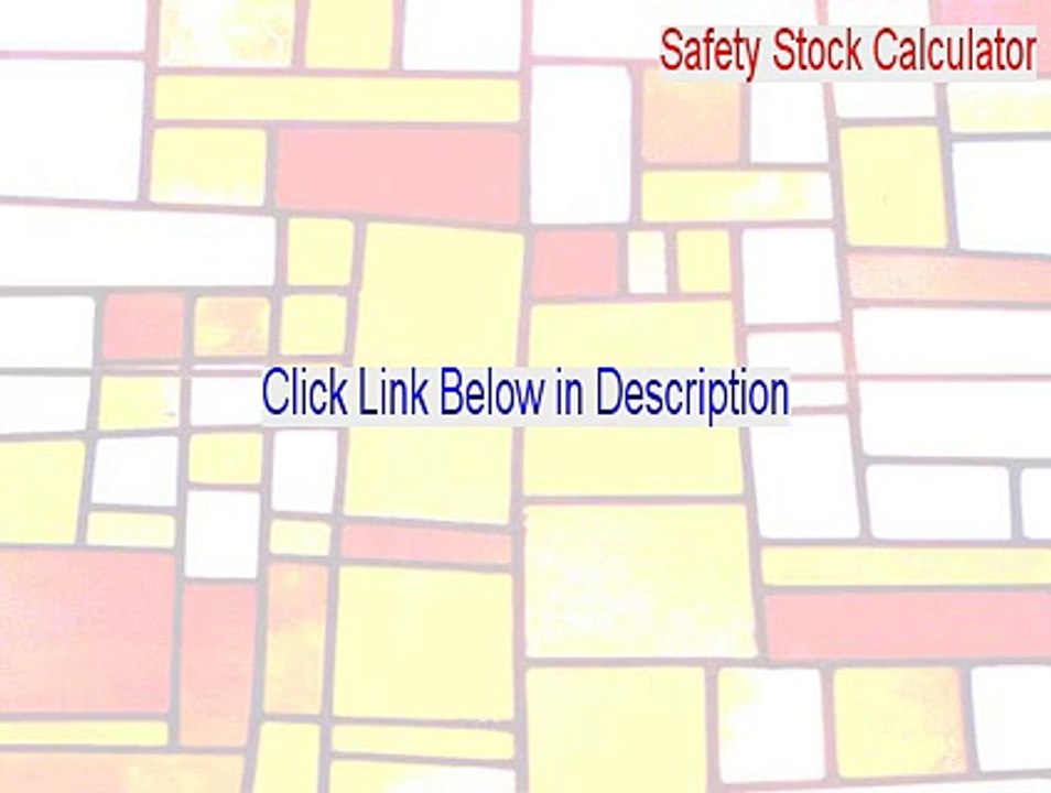 Safety Stock Calculator Cracked - Free Download