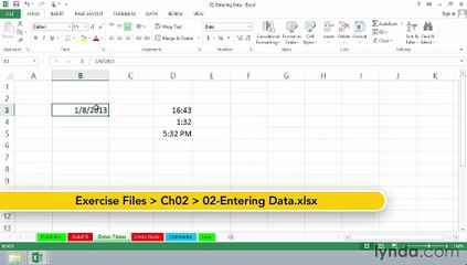 02_03-What are the basic of Dates and Times in Excel 2013