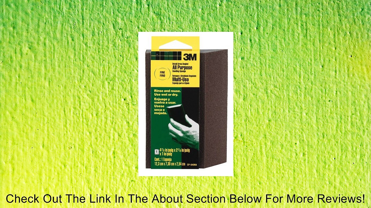 3M CP040-12-CC 4.875 by 2.875 by 1 Inch Sanding Sponge Single Angle, Fine grit Review
