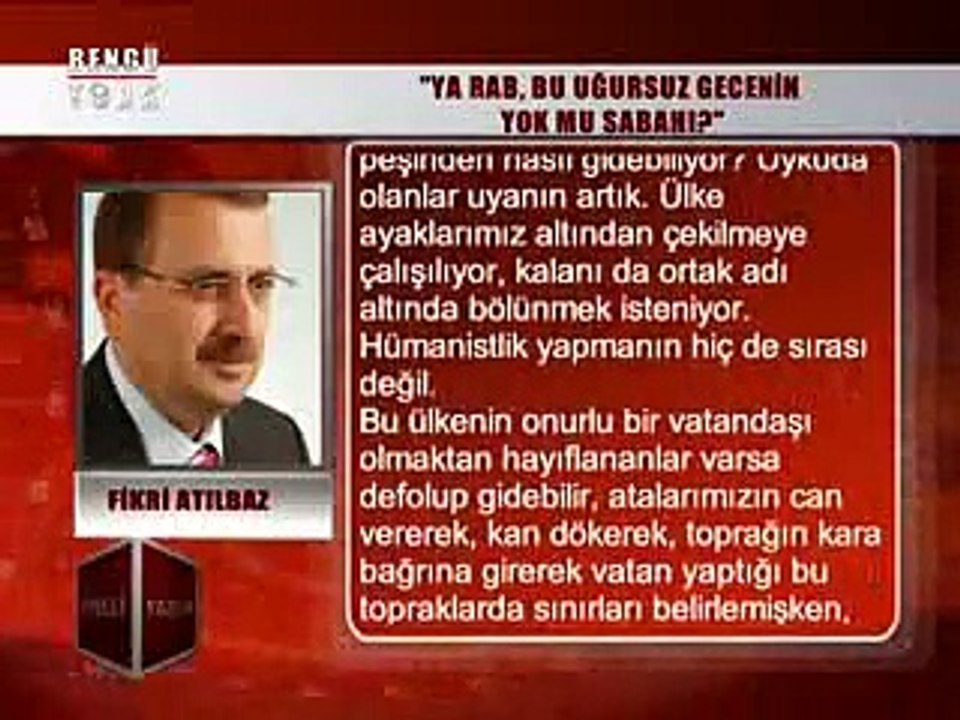 KÖŞELİ YAZILAR - FİKRİ ATILMAZ 04.03.2015